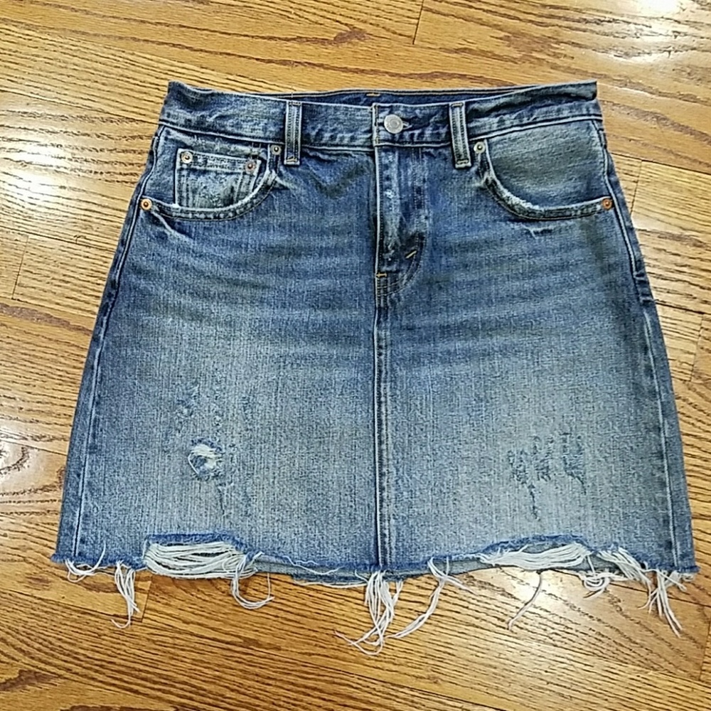 Denim mini skirt